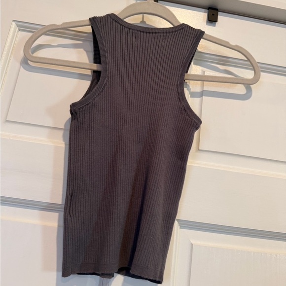 And Now This Dark Gray Ribbed Sweater Tank Top Stretchy - Picture 3 of 3